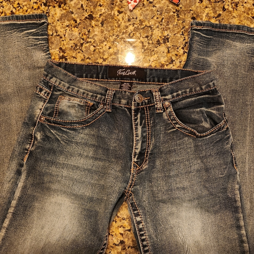 True Luck Men's Blue Jeans